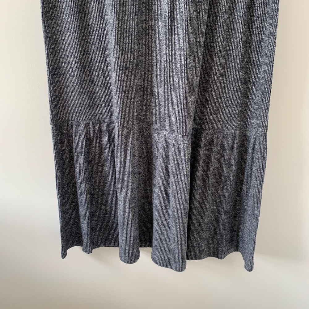Daily Ritual Ribbed Gray Knit Dress - Picture 3 of 5
